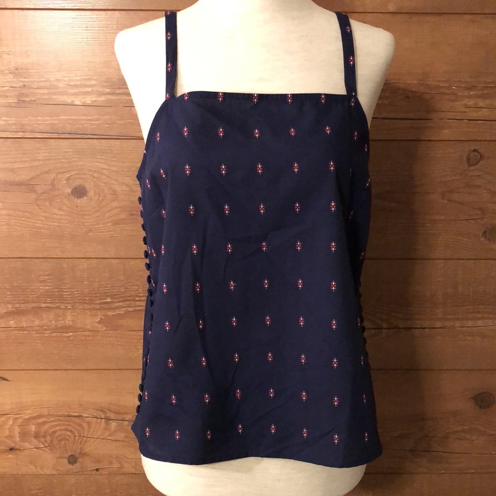 Cremieux NWT Woven Rachel Button sz XS top